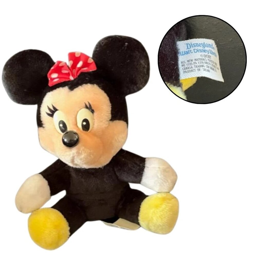 Vintage Disney Minnie Mouse Plush Disneyland Parks